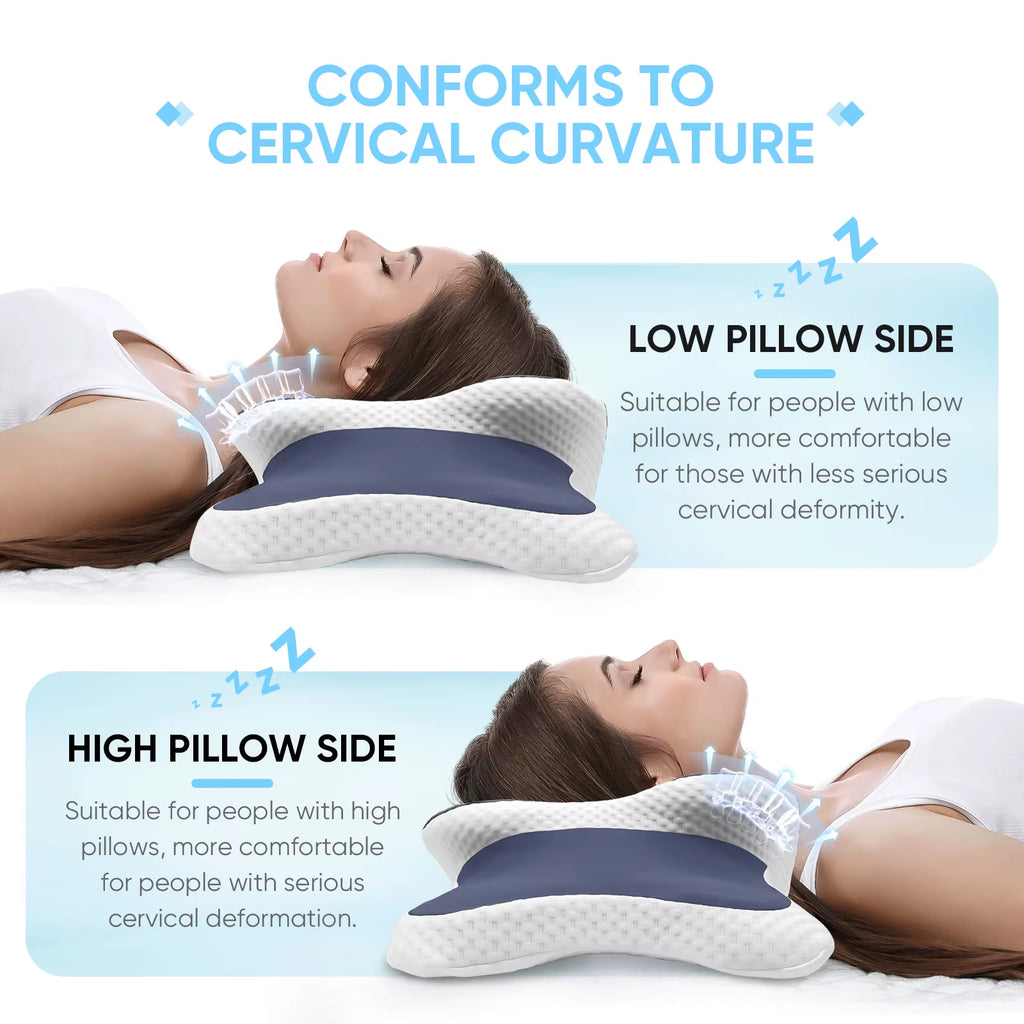 SleepAlign™ — Orthopedic Contour Memory Foam Neck Pillow