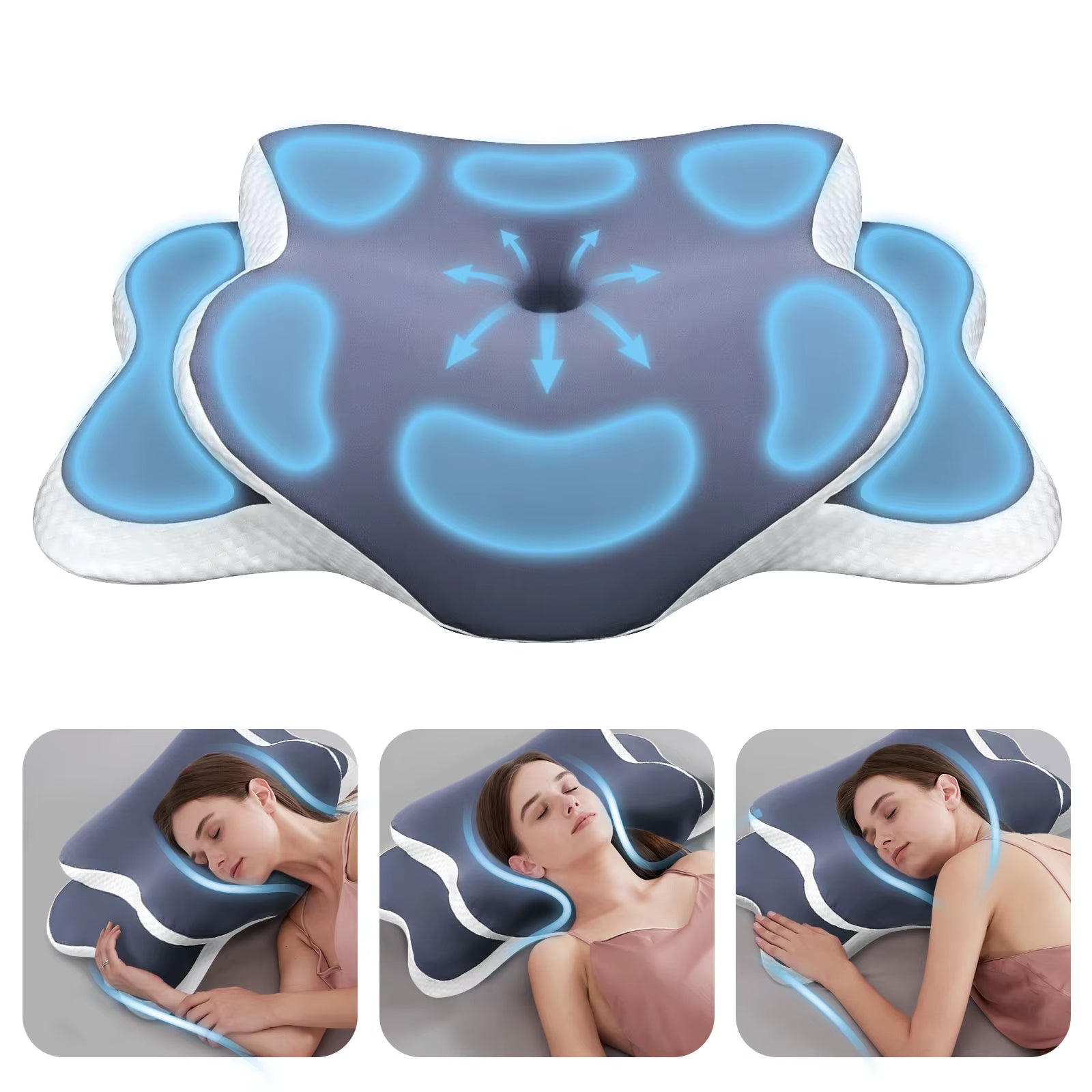 SleepAlign™ — Orthopedic Contour Memory Foam Neck Pillow