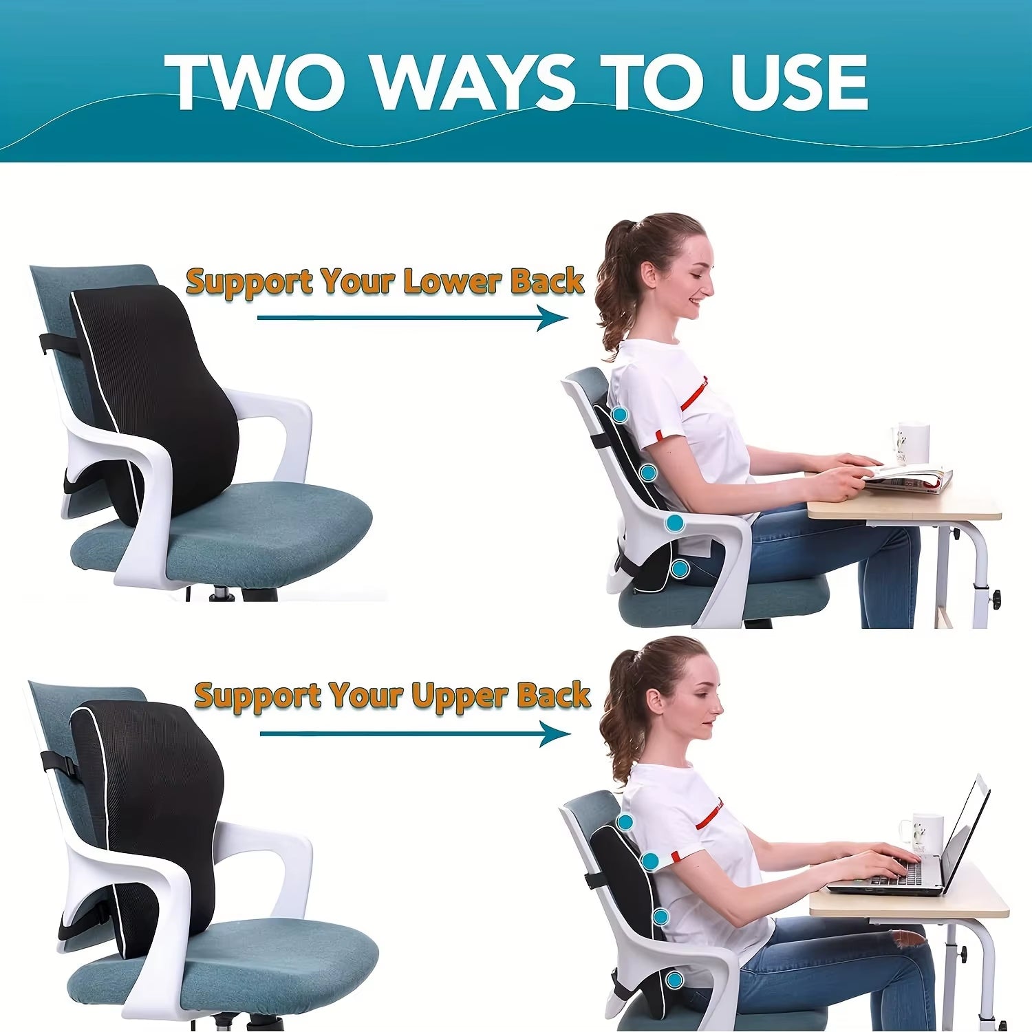 Lumbarease - Ergonomic Lumbar Support Cushion