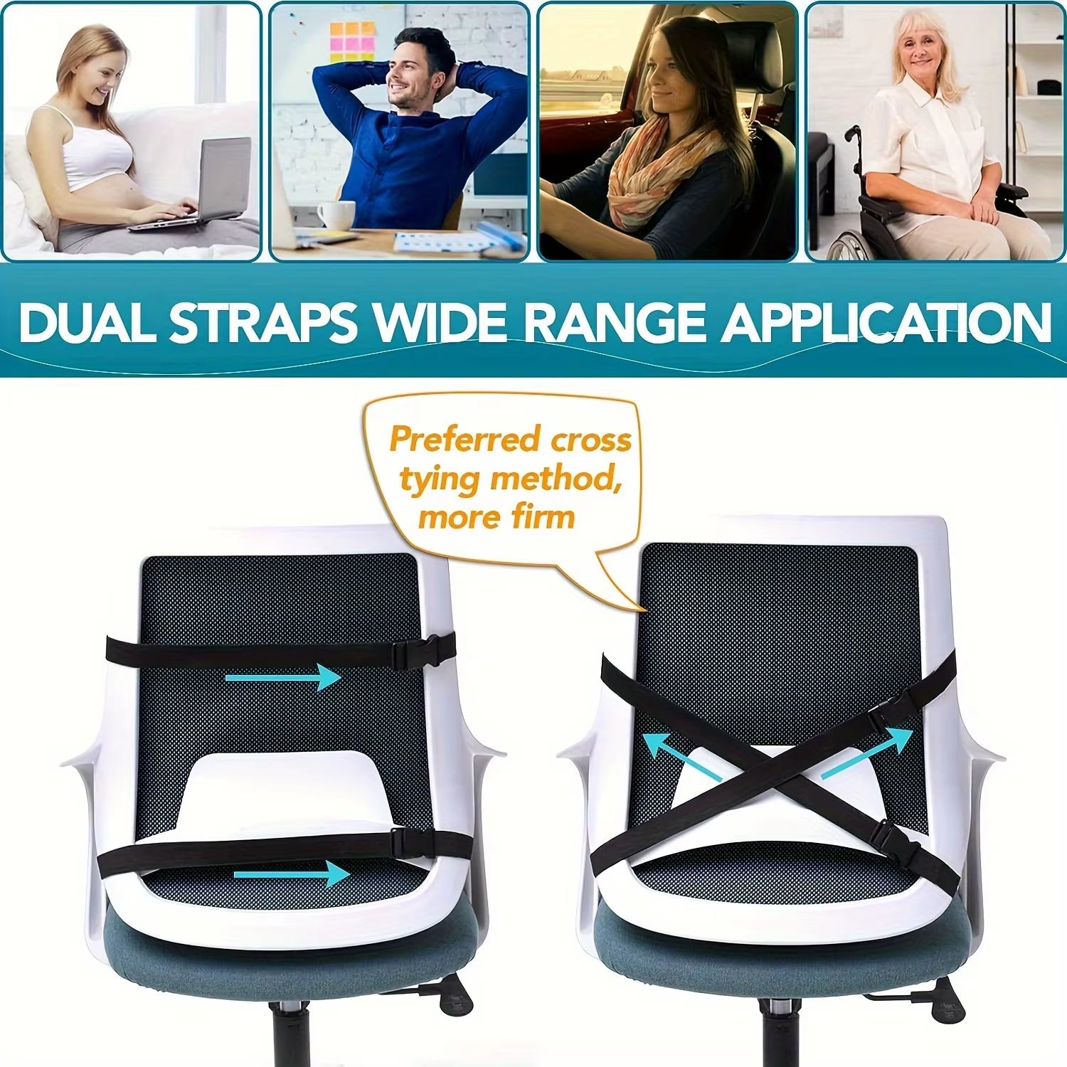 Lumbarease - Ergonomic Lumbar Support Cushion