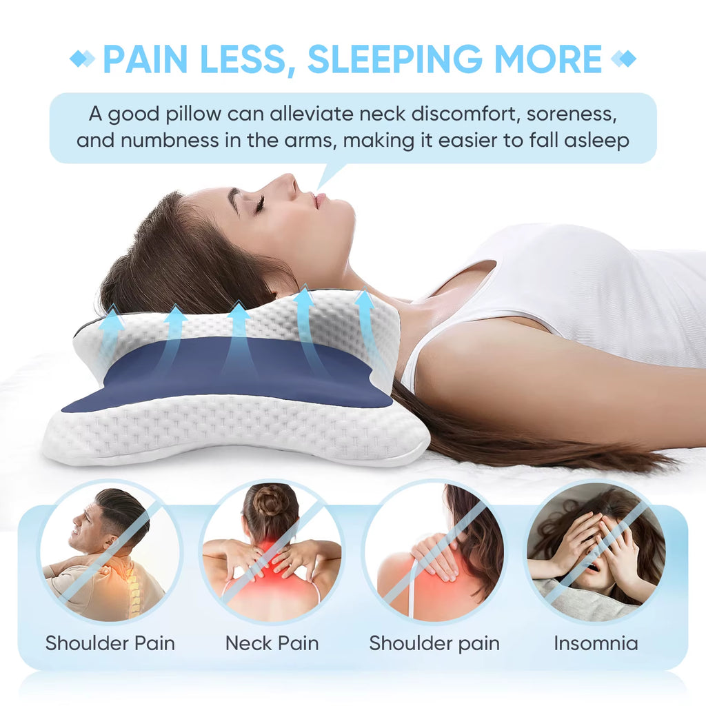 SleepAlign™ — Orthopedic Contour Memory Foam Neck Pillow