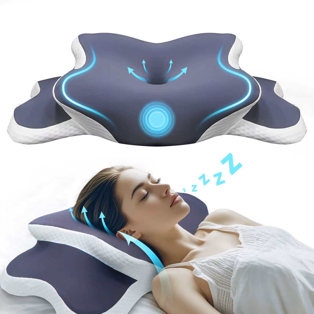 SleepAlign™ — Orthopedic Contour Memory Foam Neck Pillow