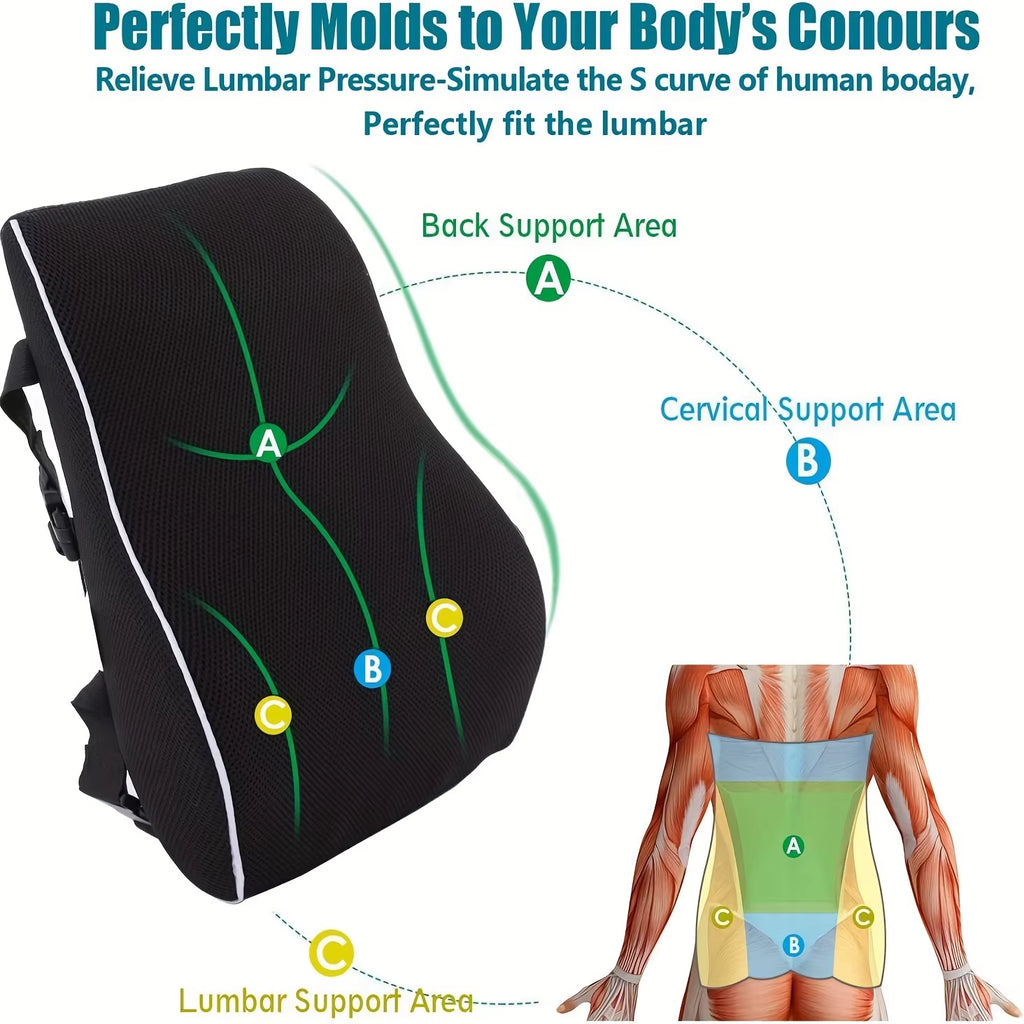 Lumbarease - Ergonomic Lumbar Support Cushion